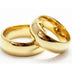 Par de Alianças noivado casamento folheado a ouro 18 k 6mm