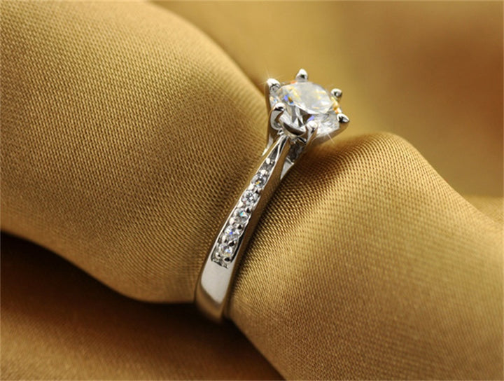 Anel de Prata feminino noivado Brilhante de alta qualidade 100% original