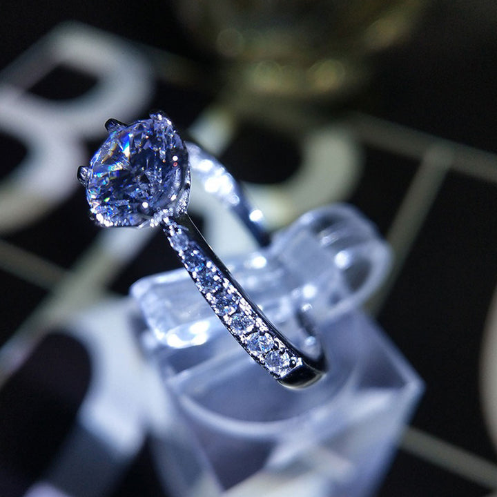 Anel de Prata feminino noivado Brilhante de alta qualidade 100% original