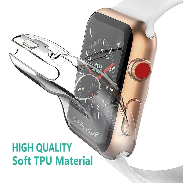 Capa  protetora transparente para Apple Watch Series 6 3 2 1 38 MM 42 MM 360 Capa protetora de tela