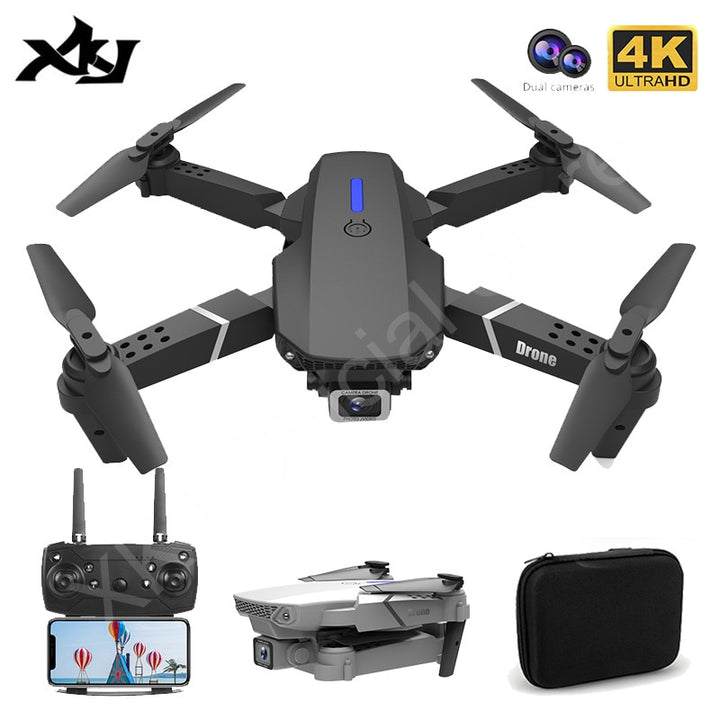 Drone E88 Pro HD 4K 1080p - Câmera Dupla - XKJ 2021 Novo Lançamento
